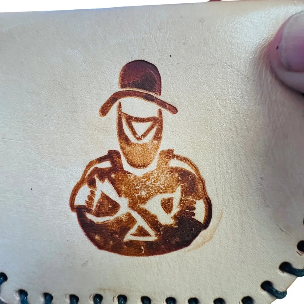 Handmade Tan Leather Coin Pouch Whipstitch Outlaw Bandit Small Snap Wallet